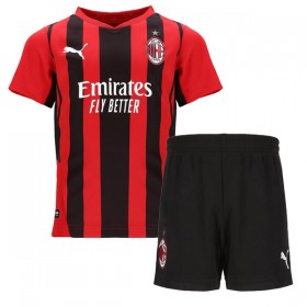 Jalkapallo Pelipaidat AC Milan Lasten Kotipaita 2021-2022 Lyhythihainen